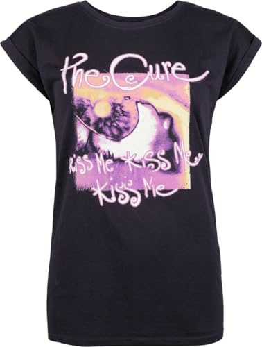 The Cure Kiss Me Crystals Frauen T-Shirt Navy