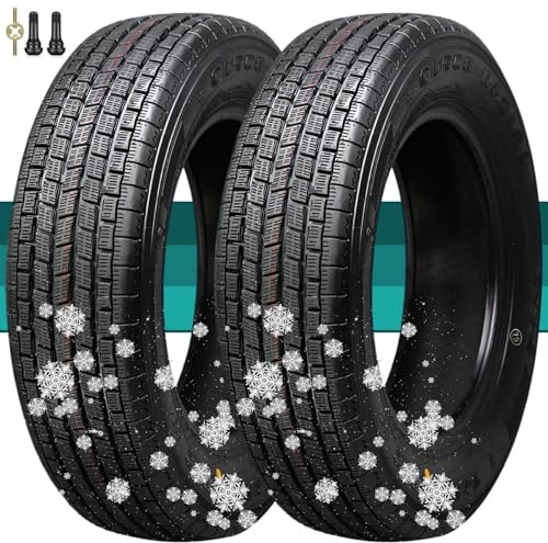 2PC 145/70R12 Winterreifen Tubeless 69Q, 145/70/R12 Reifen mit Hochdichten Lamellen, 145 70 R12 TL-Reifen Schwarze Seitenwand für Auto 250KPA