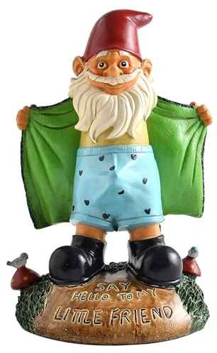 Hperu Statues de Nain Sexy en résine de 15 cm, Nains Jardin Amusants en Couleur, Dites Bonjour à Mon Petit ami Coquin pour décoration Porche, pelouse, Cour, Vert – Statues Nain Sexy Dites bonjou