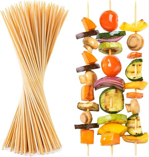 ALLBASA Pic brochettes, brochettes pour barbecue,Piques brochettes pour grillades, bâtons pour buffets (600, 30cm)