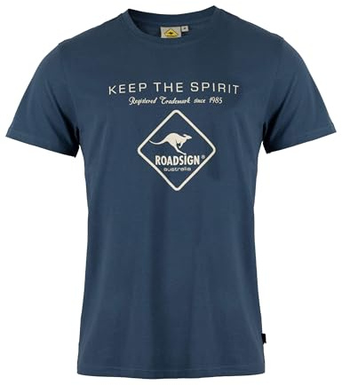 ROADSIGN australia Herren T-Shirt Markanter Logoprint, aus 100% Baumwolle, urbaner Look