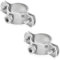 PRIOstahl® Rohrschellen aus Edelstahl V2A f. Stockschrauben - Rohrhalter Rohrbefestigung Rohr (1 Zoll, 30-37mm, 2 Stück)