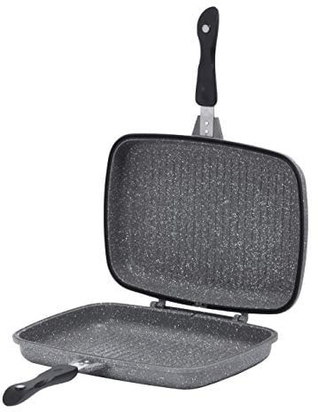 Aeternum Grill Doppia multifunzione (Double Grill) Petravera 32x24 cm, alluminio