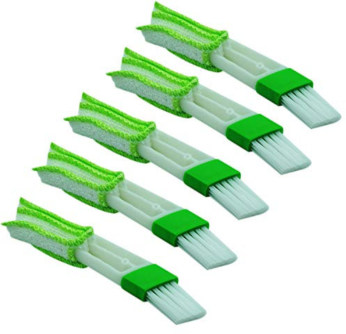 Mini spolverino per bocchetta dell'aria dell'auto, set di 5 pezzi, detergente per condizionatori d'aria e spazzola, per tastiera, finestre, tende, persiane