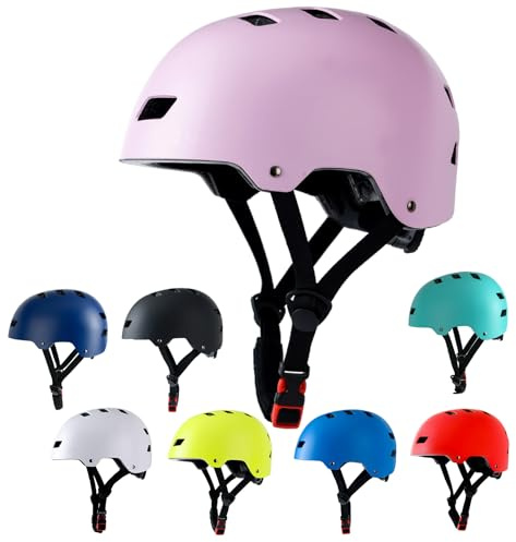 Bavilk Skateboard Bike Helmet,3 Sizes for Adults Youth Teen Kids Toddler