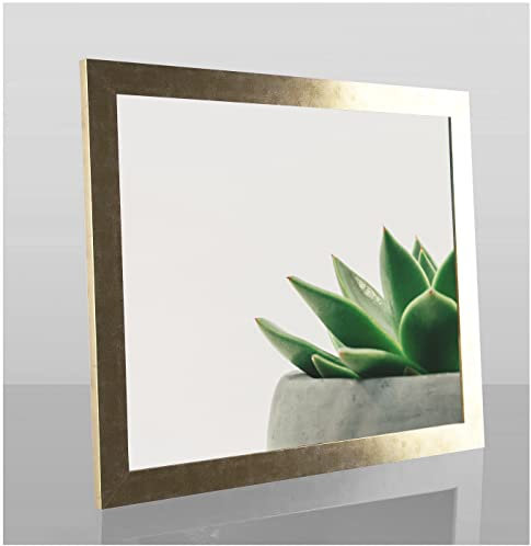 Bilderrahmen Diamond 35x65 cm Gold Antik Optik ideal für Diamond Painting mit 1mm antireflex Kunstglas