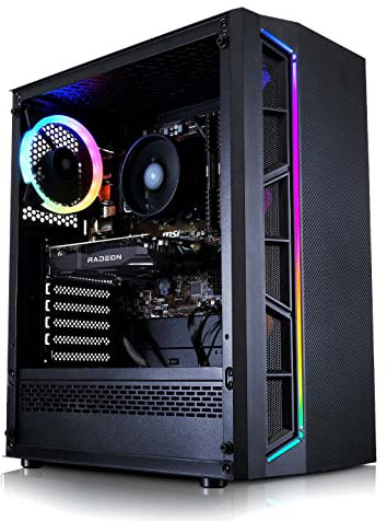ADMI Gaming PC: Intel i3 12100F / H610M / RX 6600XT / 16GB 3200MHz / 240GB SSD + 1TB HDD / K7 Gaming Case with Windows 11