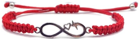Storela Handmade Silver Plated Infinity Bracelets for Womens and Mens, in our infinity, love and rope bracelet collection.100% waterproof & adjustable- Festival Accessories (red, Infinity Bracelets)