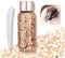AONAT Body Glitter gel,Paillettes Visage,Mermaid Sequins Body Glitter,Liquide Fard À Paupières Glitter,For Festival Masquerade Birthday Makeup,Cosmétique,Corps,Visage,Cheveux,Ongles(Or rose)