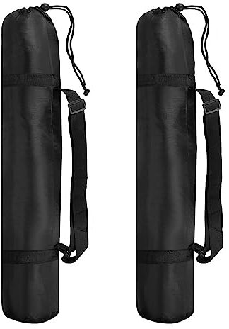 PATIKIL 26 Inch Tripod Monopod Case Bag, 2 Pack Nylon Foldable Tripod Carrying Case Storage Bag with Shoulder Strap for Outdoor Travel Camping, Black