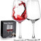 ParaCity Weingläser, mundgeblasene Weingläser, klares Glas, Glas mit langem Stiel für Rot- und Weißwein, Weihnachtsgeschenke, 12oz Rotweingläser für Frauen, Männer, Hochzeit und Geburtstag (2)