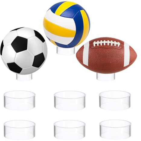 Hipiwe 6Pcs Soccer Ball Display Stands Plastic Basketball Hoder, 2.6 D