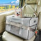PETSFIT Large Cat Car Carrier，Small Dog Travel Carrier with Patented Buckle and Soft Padding, Soft-sided Pet Carrier for Puppy, Ideal for Car Road Trips Up to 20 Lbs Grey