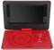 MENDUNER Tragbarer HD Kinder DVD Player, Tragbarer Auto TV Player mit Fernbedienung und Griff, Rot, 85 Zoll LCD, DVD, PAL/NTSC/SECAM Vollsystem TV, Spiele und UKW Radio