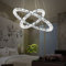 XMTECH LED 48W Kristall Design Hängelampe Deckenlampe Pendelleuchte Kreative Kronleuchter Hängeleuchte Zwei Ringe Lüster, Dimmbar