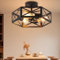 Gugxiom 3 Light Semi Flush Mount Deckenleuchte, Modernes Wohnzimmer Leuchte, Schwarze Leuchte, Moderne Metall Sechseck Käfig Deckenleuchte für Küche Bad (Ohne Glühbirne) (3 Köpfe)