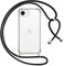 Pnakqil handyband für iPhone 16E/iPhone SE 4 2025 Hülle mit Band, Transparent Weich Silikon mit Kordel Necklace Schnur Anti-Fall Bumper Schutzhülle Case Kompatibel mit iPhone 16E 6.1, Schwarz