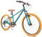 sun baby Jungenfahhrad 24 Zoll von 8 Jahre, Verdant Rowan Jungen Bike mit 7 Gang Shimano, Kinderfahrrad mit mit V-Bremsen, Stoßdämpfer, Klingel, Seitenständer (Grün mit Stoßdämpfer)