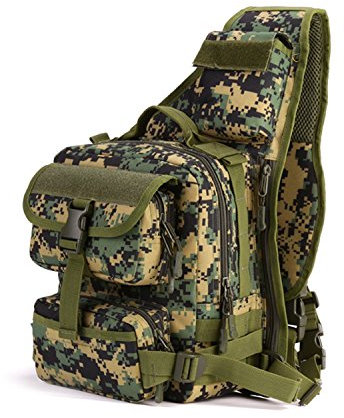 YFNT Tactical Sling Bag Pack Military Rover Schulter Sling Rucksack Umhängetasche für die Jagd Camping Trekking,Wüste Digital