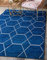 Unique Loom Trellis Frieze Kollektion, Gitteroptik im marokkanischen Stil, geometrischer moderner Teppich, Marineblau, 152 x 244 cm