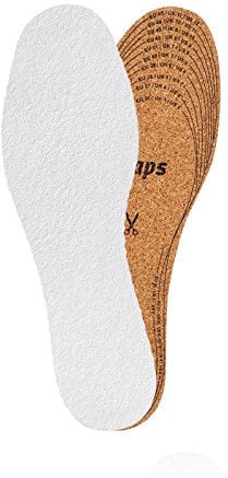 Naturkork Schuheinlagen mit Frottee – ultraleichte Kork & Frottee Einlegesohlen für Damen und Herren – Kaps Frottee & Kork Einlegesohlen zum Zuschneiden in allen Größen