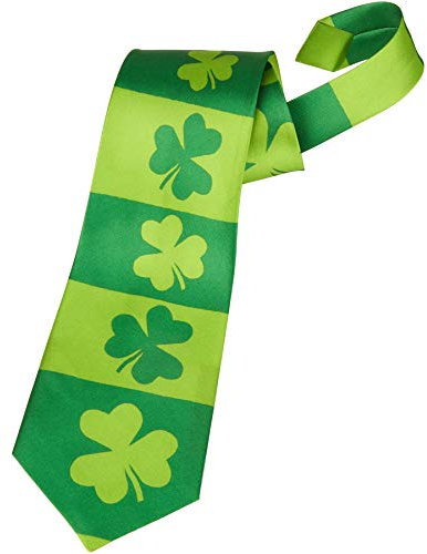 dressforfun 302560 - St. Patrick's Day Krawatte mit Streifen, Quergestreift in Hell- und Dunkelgrün