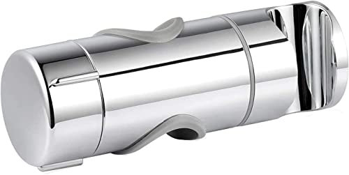Universal Handbrause Halterung, Joyoldelf verstellbar Brausehalter, 90° Flexibel drehbar Duschhalterung für Slide Bar 19-25 mm Außen Durchmesser, ABS Grade Kunststoff, Verchromt