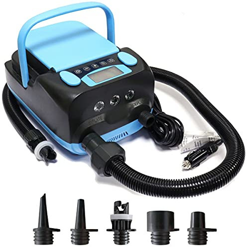 STAR PUMP Sup 9 Pompe de Gonflage Adulte Unisexe, Bleu et Noir, 21,7 x 19 x 28 cm