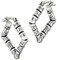SilberDream Ohrringe Creolen 925 Echt Silber Bambus eckig Damen Schmuck SDO67202 Silber Creole