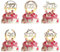 6 Pcs Happy Birthday Cake Topper, Gold Geburtstag Kuchen Topper/Tortenstecker für Geburtstagsdeko, Acryl Cupcake Topper für Kindergeburtstag Baby Shower Tortendeko/Kuchendeko Glitzer Party Dekoration