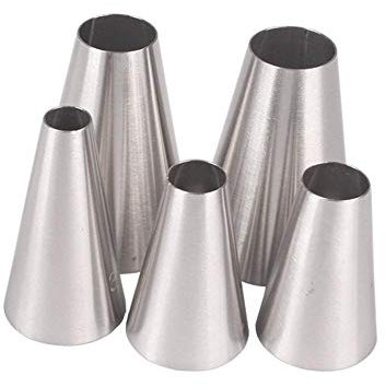 DUORUI 5pcs Douilles à Pâtisserie Rondes en Acier Inoxydable pour Décoration Gâteaux Muffin Cuisson