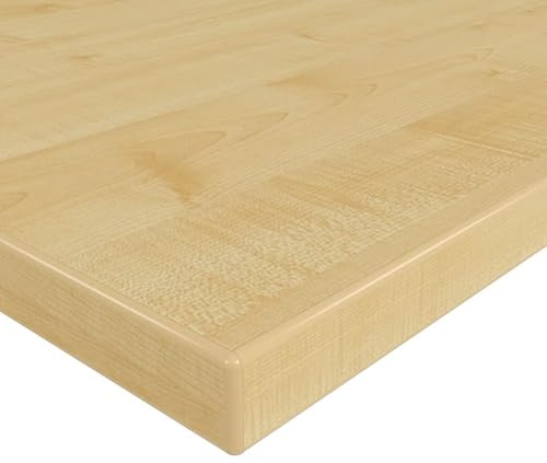 MySpiegel.de Tischplatte Holz Zuschnitt nach Maß Beschichtete Holzdekorplatte Ahorn Natur in 25mm Stärke (120 x 60 cm, Ahorn Natur)