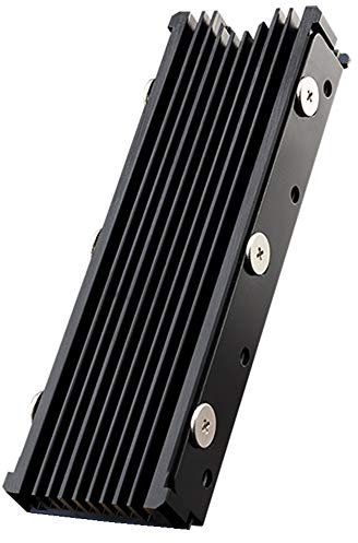 QIVYNSRY M.2 Heatsink NVME 2280 SSD Heat Sink Support Single Double Sided M2 SSD Cooling with Thermal Silicone Pads Cooler for Computer PC PS5 PCIE NVME or NGFF SATA M.2 SSD Installation, Black