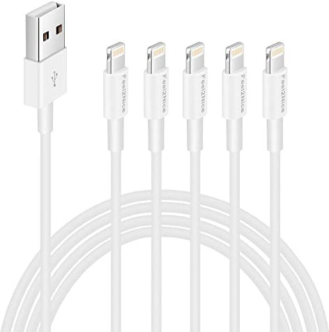 iPhone Charger, Lightning Cable, 5Pack 3FT Syncing Charging Data Cord Compatible With Xs, Xs MAX, XR, X, 8/Plus, 7/6/5/Plus More
