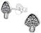Monkimau Pilz Ohrstecker aus 925 Sterling Silber schwarz oxidiert