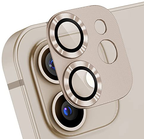 AFARER 2 Stück für iPhone 12 mini kameraschutz metall,9H Härte HD Kamera Schutzfolie Linse,Linsenschutz ultradünnes,gehärtet Glas Abdeckung,Panzer Schutz Folie,Starke Haftung kratzfeste,Gold