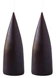 Kunstindustrien® Stumpenkerzen, Hergestellt in Dänemark, 43 Farben verfügbar, Kegel Kerze, Durchgefärbte Stumpenkerze lange Brenndauer von 15 Std., Kerzen Deko, 2 Stück, 6,5 x 16cm (Schokoladenbraun)