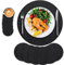 Bacgnyer Tischsets abwaschbar 6er Set schwarz, platzdeckchen abwaschbar, Teller untersetzer, tischset Kinder, platzset Herbst, platzsets Leder, tischunterlage mit untersetzer Teller