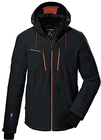 killtec Herren Skijacke/Funktionsjacke mit abzippbarer Kapuze und Schneefang KSW 44 MN SKI JCKT, schwarz blau, XXL, 38698-000