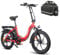 Fafrees Official Electric Bike for Adults,130KM Range, UK Legal Folding E-Bike 250W, 36V 16AH Removable Battery, 7-Speed, 20 inch City & Mountain Electric Bicycle,Lightweight & Portable