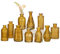 10er-Set Kleine Vasen Kleine Glasvase Vintage Deko Vasen Set Blumendekoration für Tischdeko Mittelstücke, Hochzeitsdekorationen, Blumen Deko Wohnzimmer Bad Muttertagsgeschenk, Amber