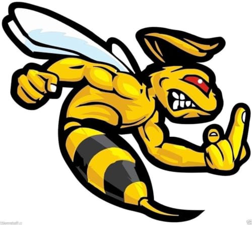 WildeBabsKLBT 11cm Hochwertiger Auto-Aufkleber Sticker Decal Autoaufkleber Aufkleber-Folie Wetterfest Super Bee Middle Finger rechts Mittefinger FCK U You F1012