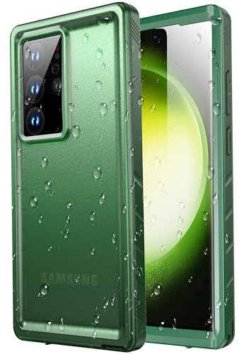 SPORTLINK for Samsung Galaxy S23 Ultra Waterproof Case - 360 Full Body Heavy Duty Shockproof Protection Front and Back S23 Ultra Case[Built in Screen+Camera Protector][IP68 Underwater] Green