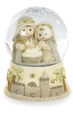 Globo con Presepe Gruppo Natività Bambino 8.7 cm in Resina e Vetro Paben