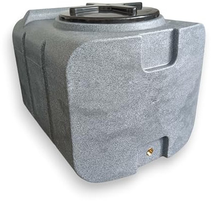 Varile 200L Trinkwassertank in Granit/Steinoptik – Lebensmittelecht, BPA-frei, UV-beständig, mit 3/4 Messinggewinde für vielseitige Nutzung