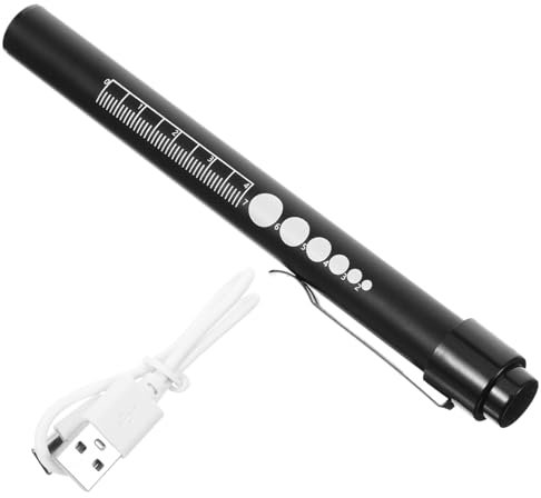 HOMSFOU Mini-notfalltaschenlampe Wiederaufladbare Kleine Taschenlampe Medizinische Taschenlampen Für Ärzte Taschenlampe Für Den Zahnarzt Lichtzeigerstift Rostfreier Stahl Led Blitz Student