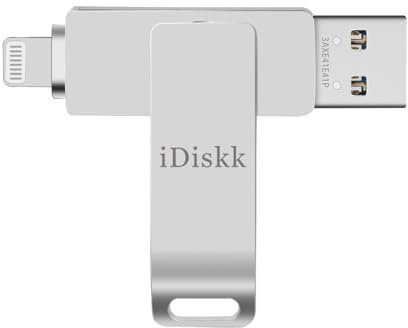 iDiskk Chiavetta USB 3.0 certificata MFi da 931 GB per iPhone, iPad, memoria flash esterna Lightning iPhone, Photostick per iOS Mac e PC, iPhone/iPad
