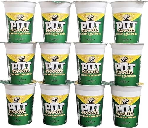 Chicken & Mushroom Pot Noodle Multipack - Pack of 12 x 90g