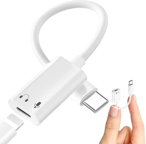 LUFEIS USB C Auf für Lightning Kopfhörer Adapter Für Phone 15/15 Plus/15 Pro/15 Pro Max, USB C Auf Lightning Adapter, Typ C Auf Lightning Audio Adapter, Lightning USB C Adapter für Alle Ios