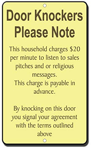 Biopracess Metal Road Sign Doors Knockers Please Note Novelty Funny Notice Sign For Indoor Outdoor Yard Street Signs 8x12 Inches